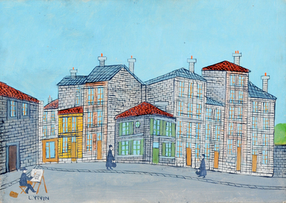 2 Gemälde: Stadtansichten