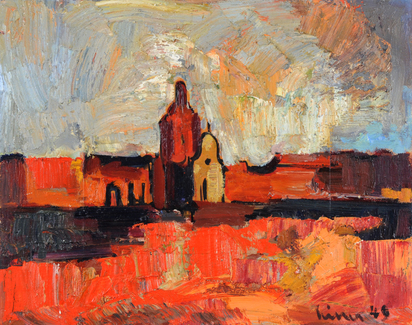 Abstrakte Landschaft - Dorf (Abstract Landscape - Village)