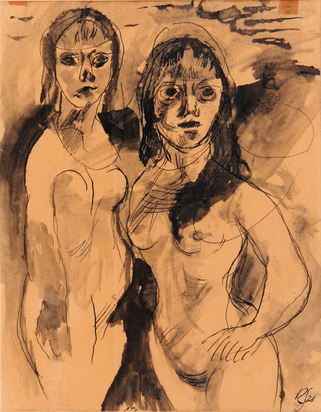 Zwei stehende Frauenakte (Two Standing Female Nudes)