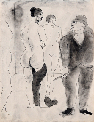 Zwei Prostituierte und Freier (Two Prostitutes and Suitor)