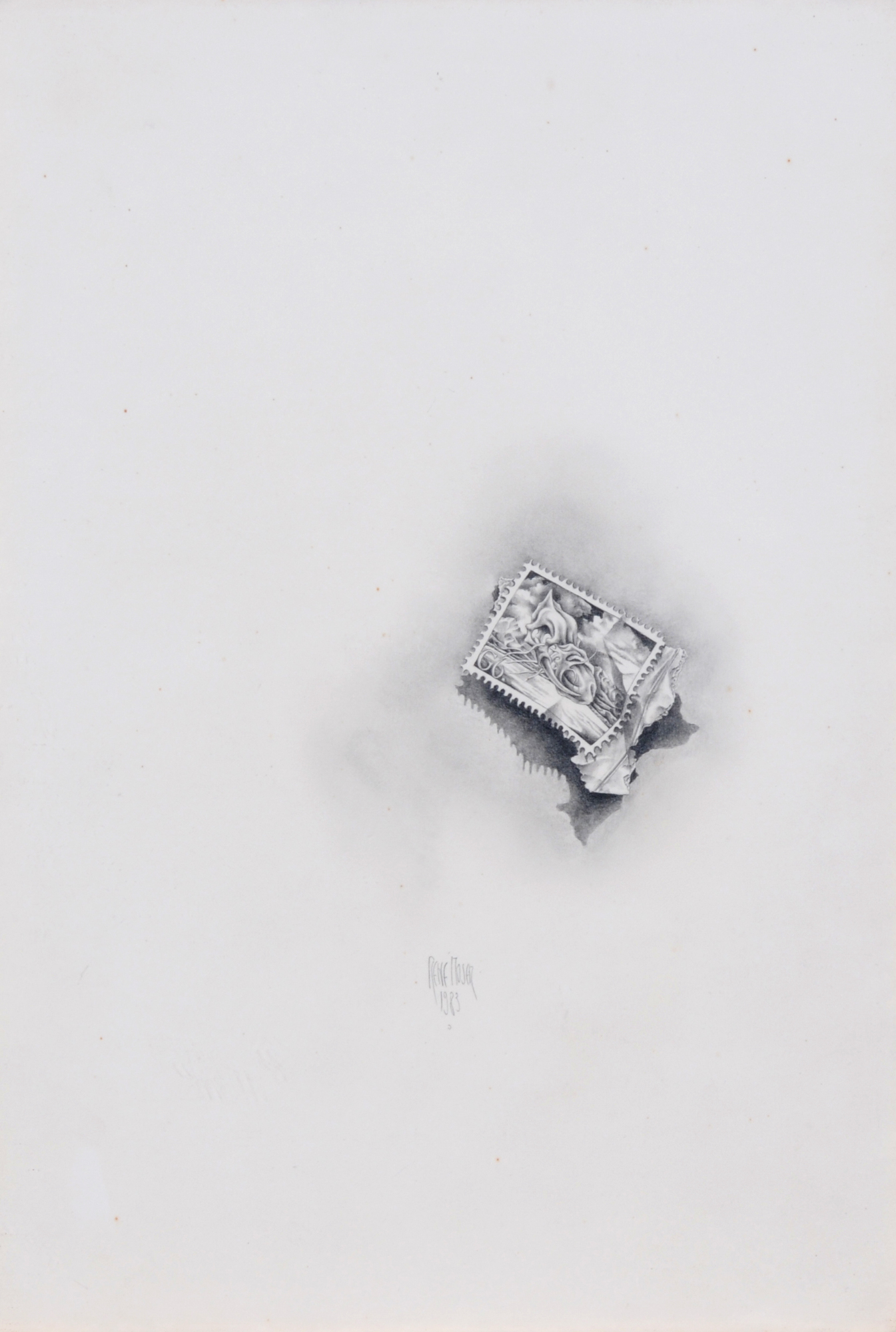 René Moser, 4 drawings: Untitled, 1976; Untitled, 1976; Untitled, 1983; Untitled, 1983