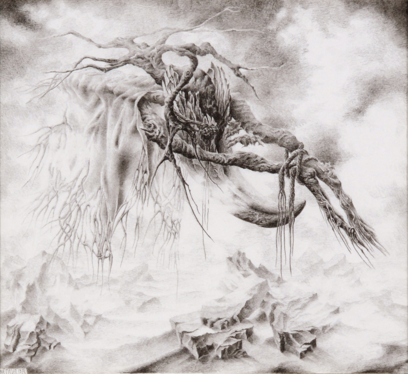René Moser, 2 drawings: Untitled, 1978; Untitled, 1978