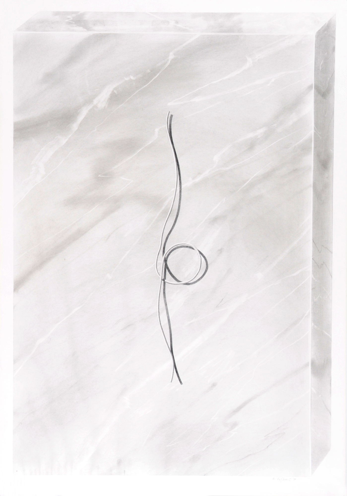 Alfred Hofkunst, Draht auf Marmor (Wire on marble)