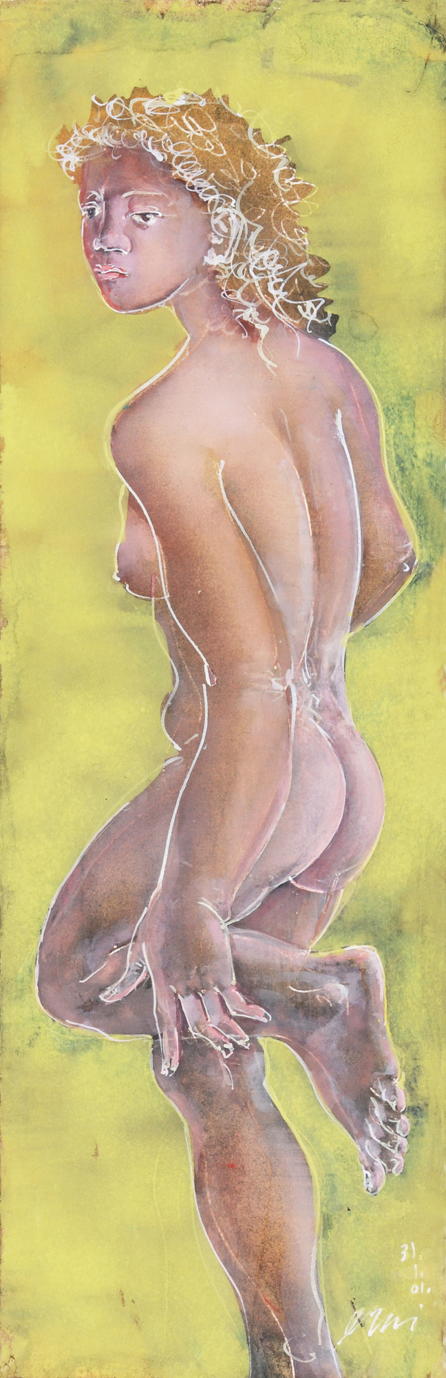 Hans Erni, Schreitender Mädchenakt (Pacing Girl Nude)
