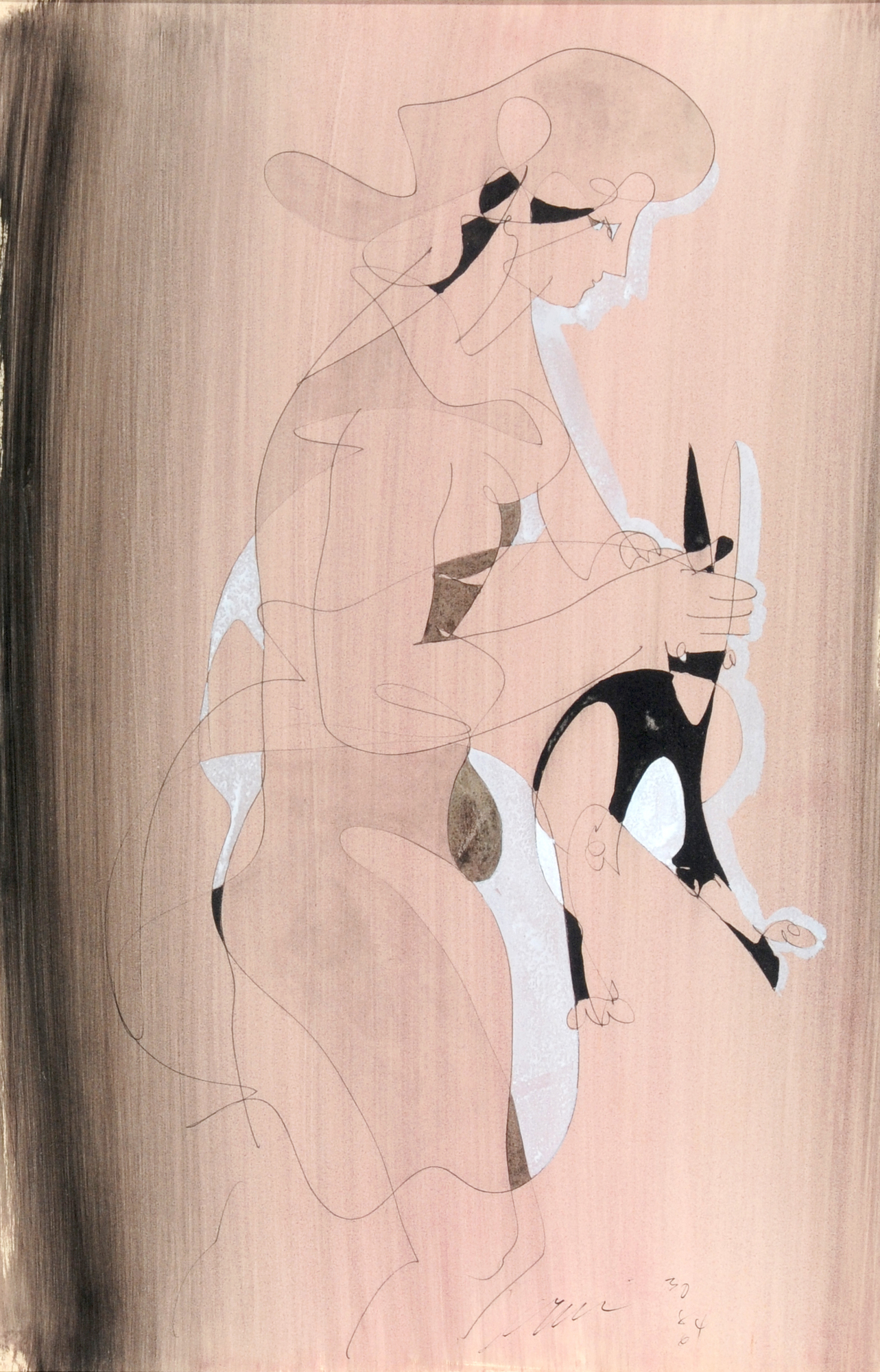 Hans Erni, Mädchen mit Kaninchen (Girl with Bunny)