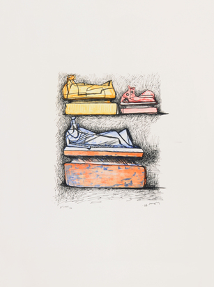 Three Reclining Figures on Pedestals