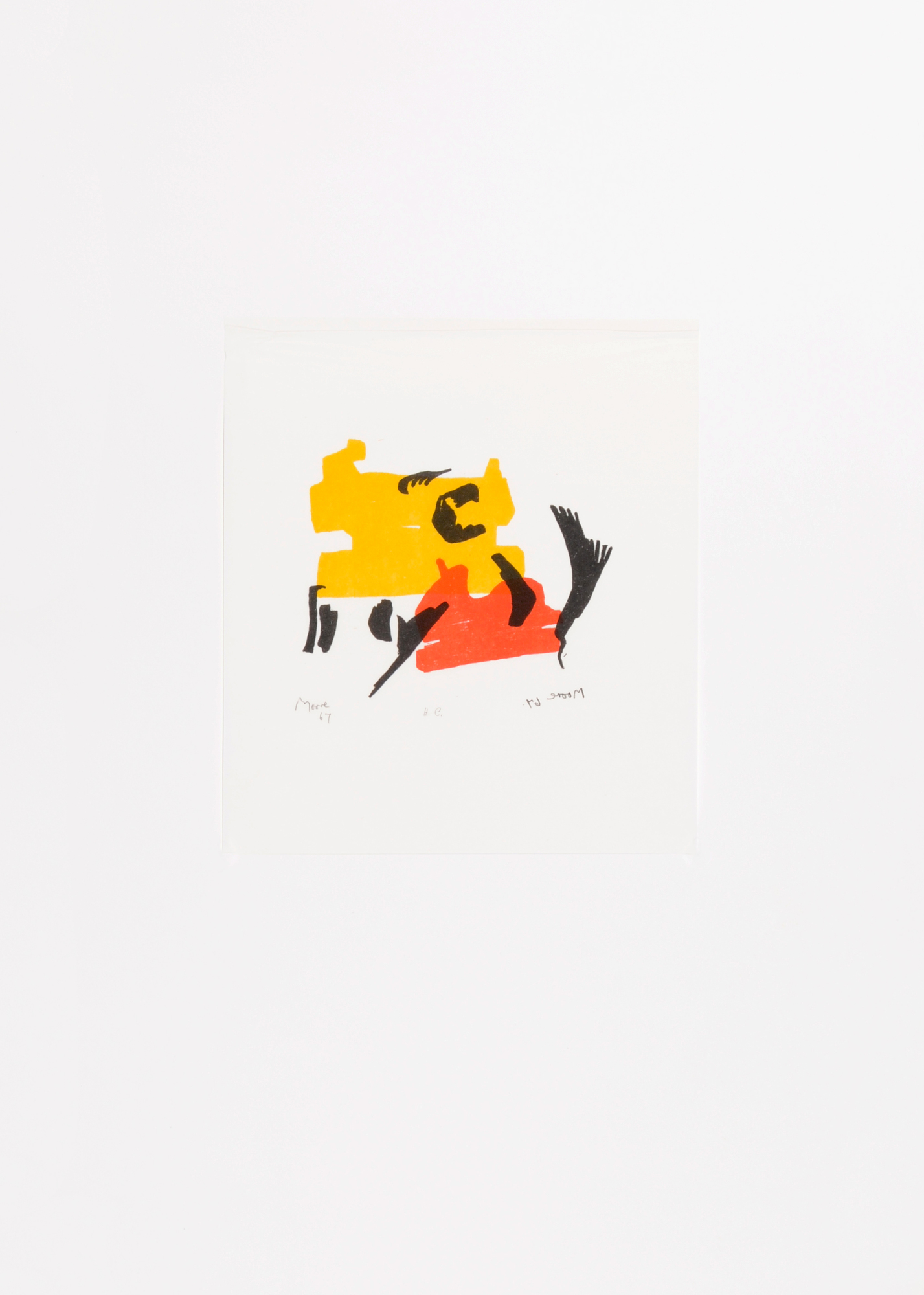 Henry Moore, Two Forms in Red and Yellow