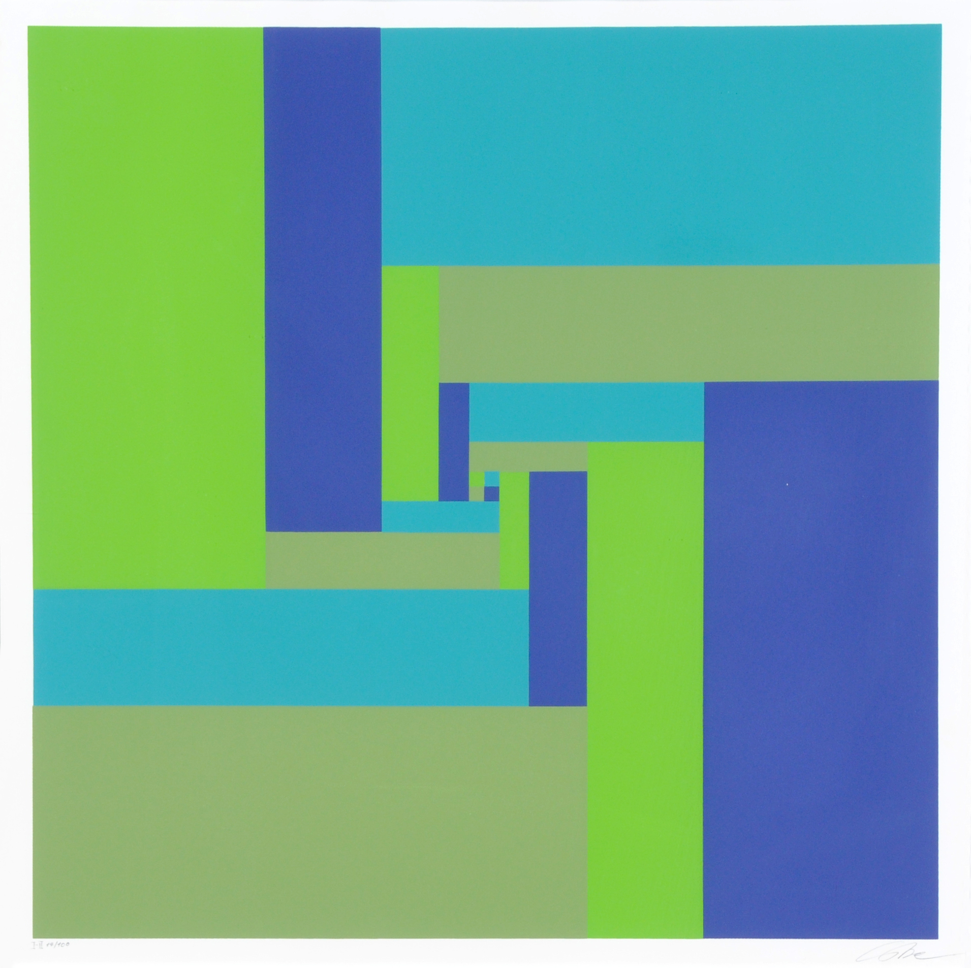 Richard Paul Lohse, 4 Blätter aus " Richard Paul Lohse - Sechs Serigrafien"