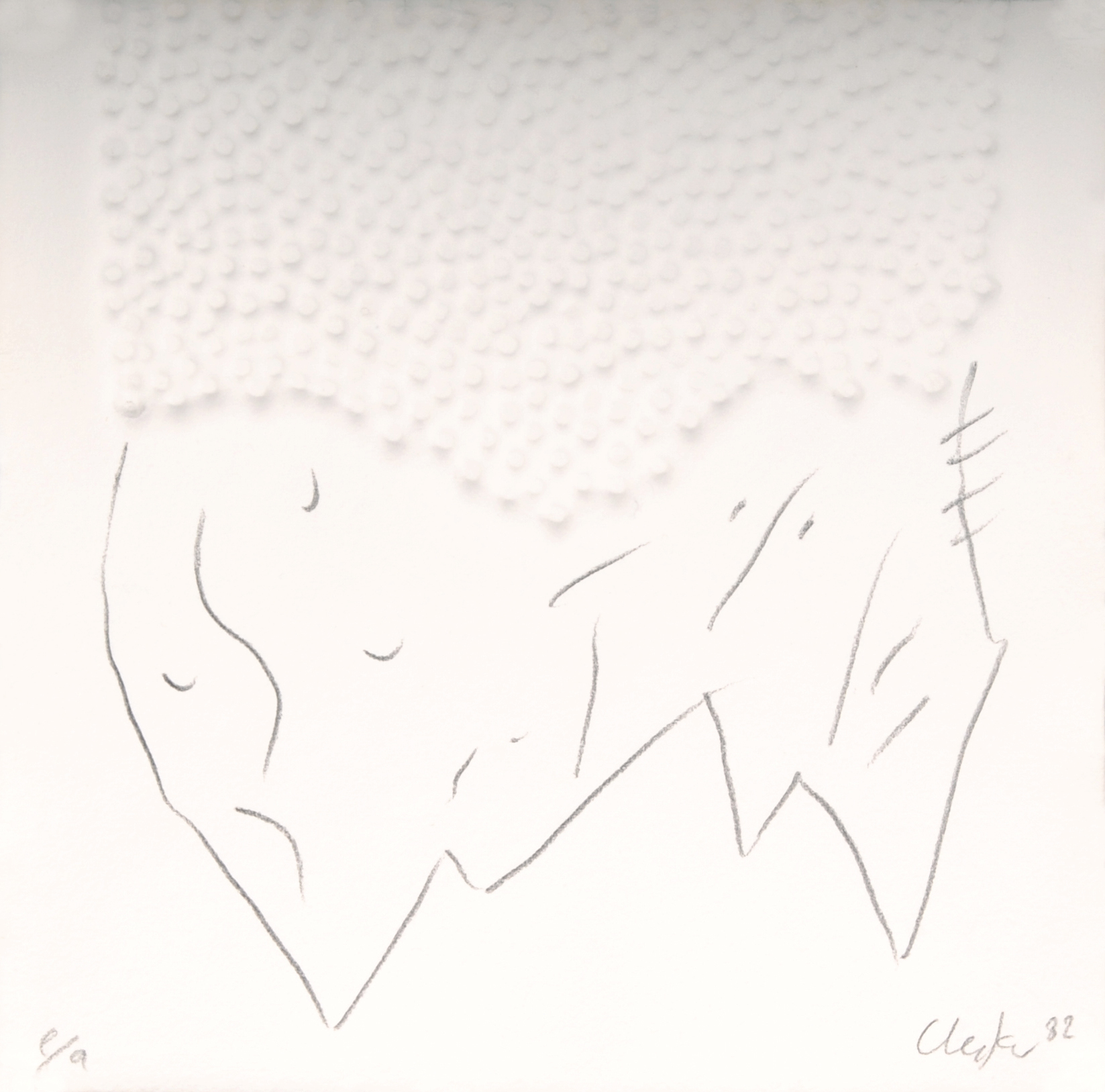 Günther Uecker, Sheet from "Vision Rapperswil aus dem Quadrat"