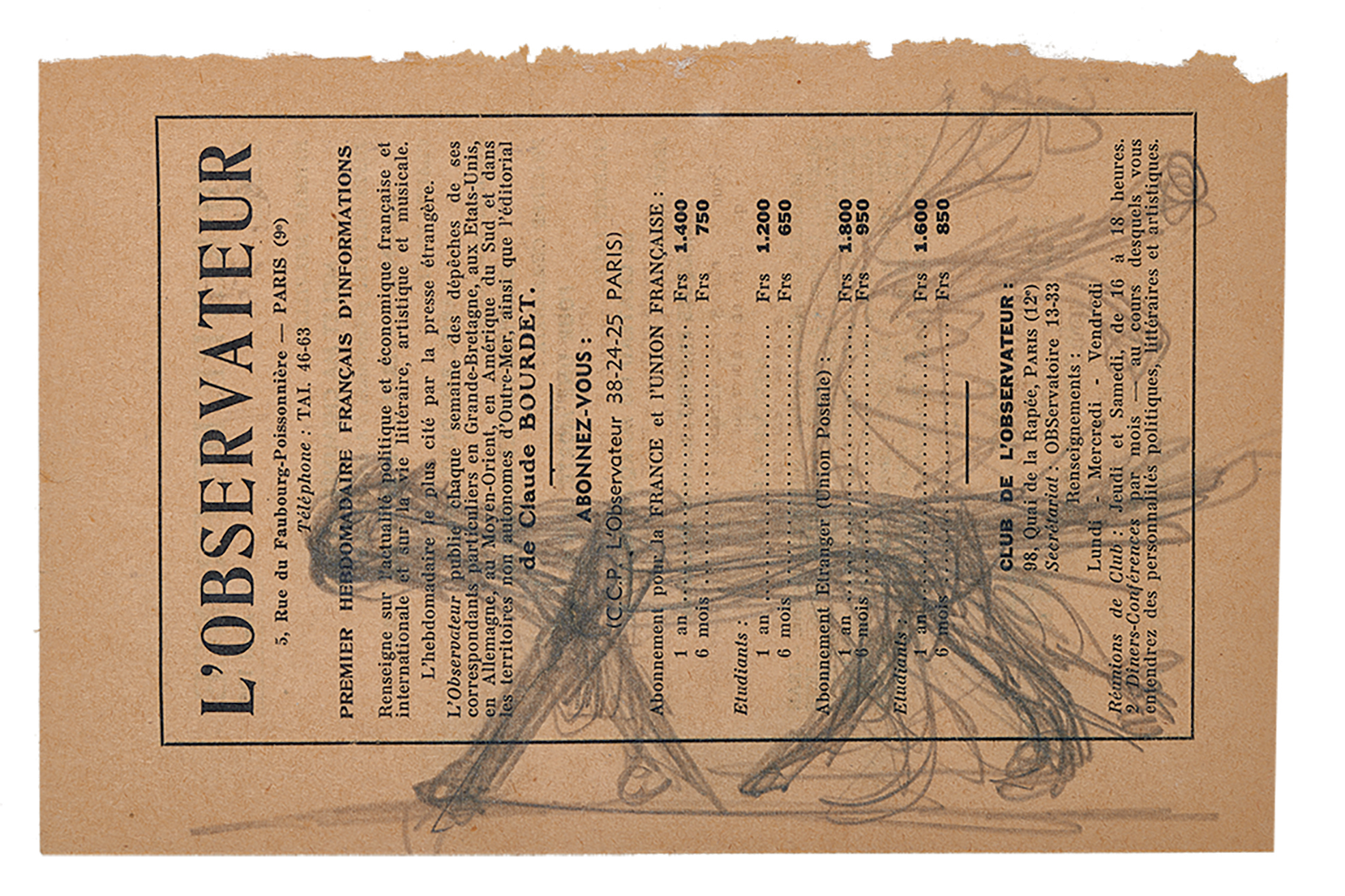Alberto Giacometti, Le chat et le chien