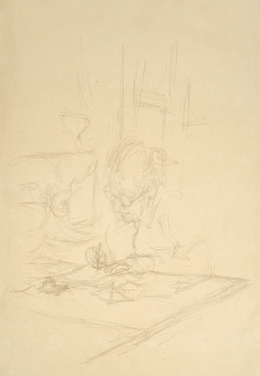 La mère de l'artiste écrivant à Stampa