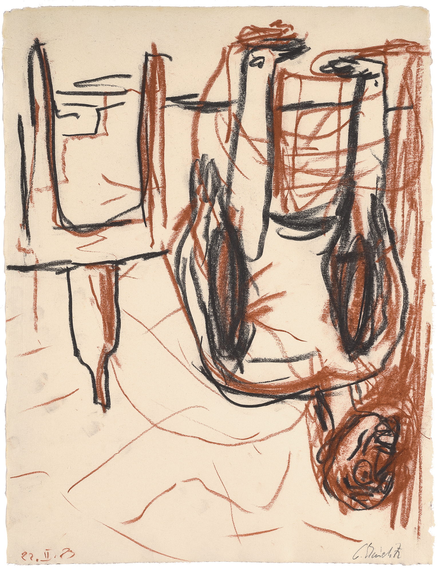 Georg Baselitz, Trinker am Tisch