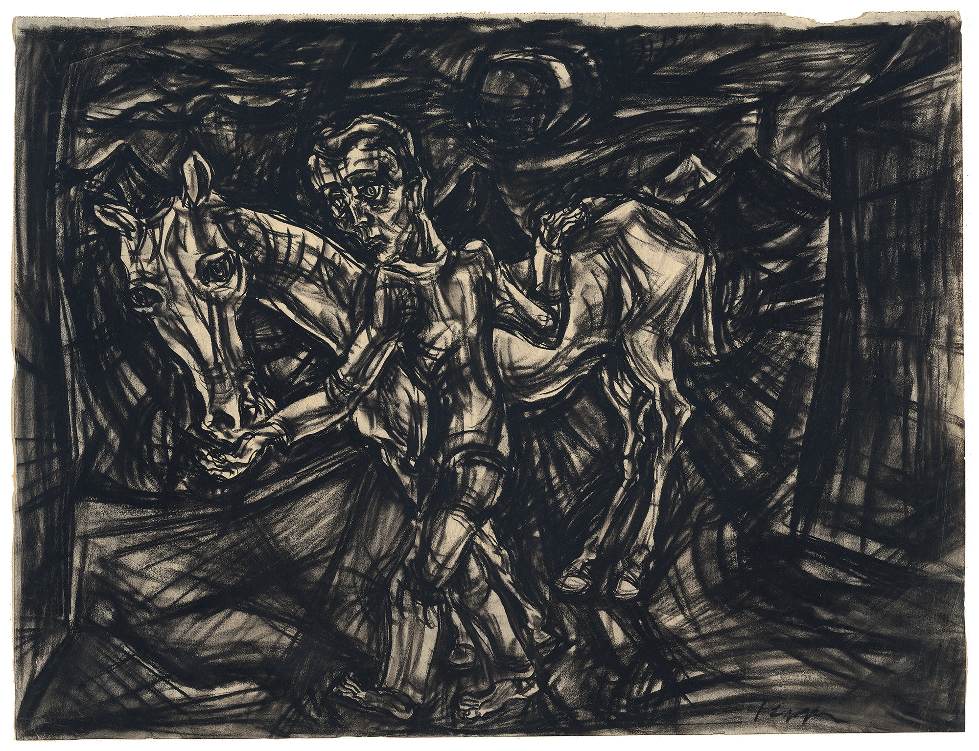 Ignaz Epper, Mann mit Pferd (Man with Horse)