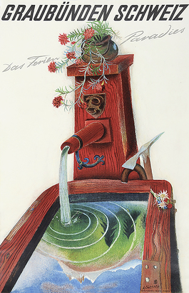 Poster. Graubünden Schweiz - Das Ferien-Paradies