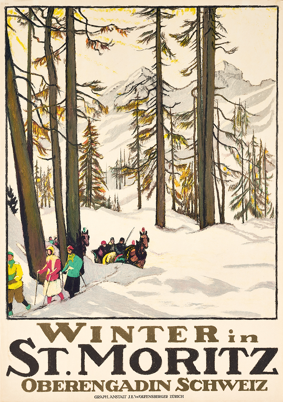 Emil Cardinaux, Plakat. Winter in St. Moritz