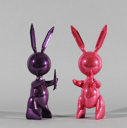 nach. Set von 2 Rabbits: Rabbit (Pink); Rabbit (Purple)