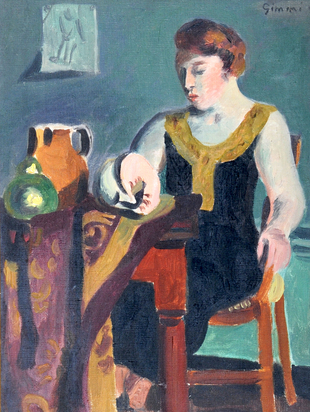 Femme à table