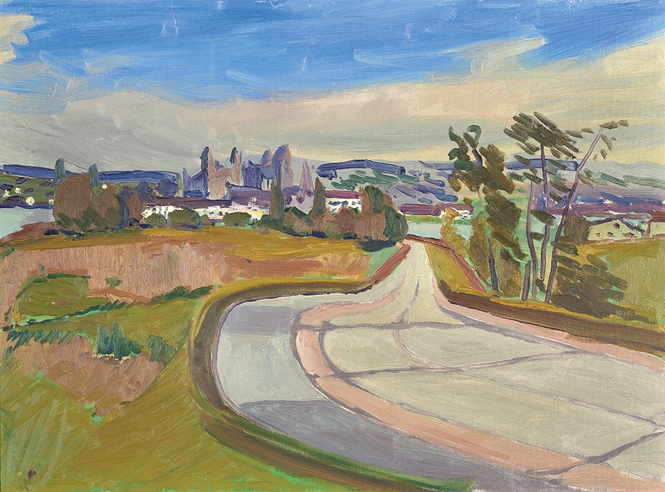 Albert Pfister, Die Kurve (Blick auf Rapperswil mit Schloss und Kirche)