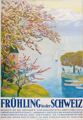 Plakat. Frühling in der Schweiz