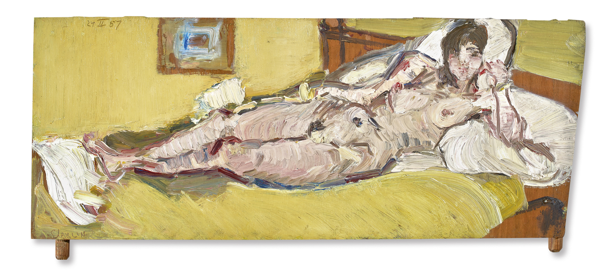 Varlin, Frauenakt auf dem Bett (Female Nude on the Bed)