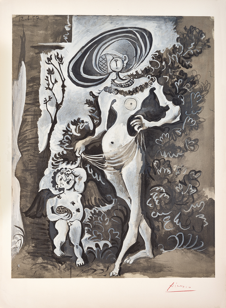 Pablo Picasso, after. Vénus et l'amour voleur de miel  (d'après Cranach l'Ancien)