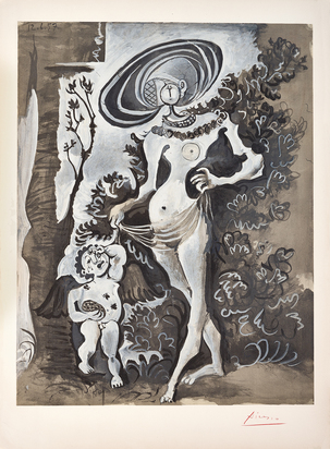 after. Vénus et l'amour voleur de miel  (d'après Cranach l'Ancien)