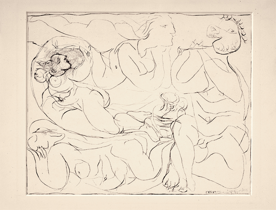 Pablo Picasso, Flûtiste et trois femmes nues