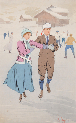 Paar beim Schlittschuhlaufen (Couple Ice Skating)