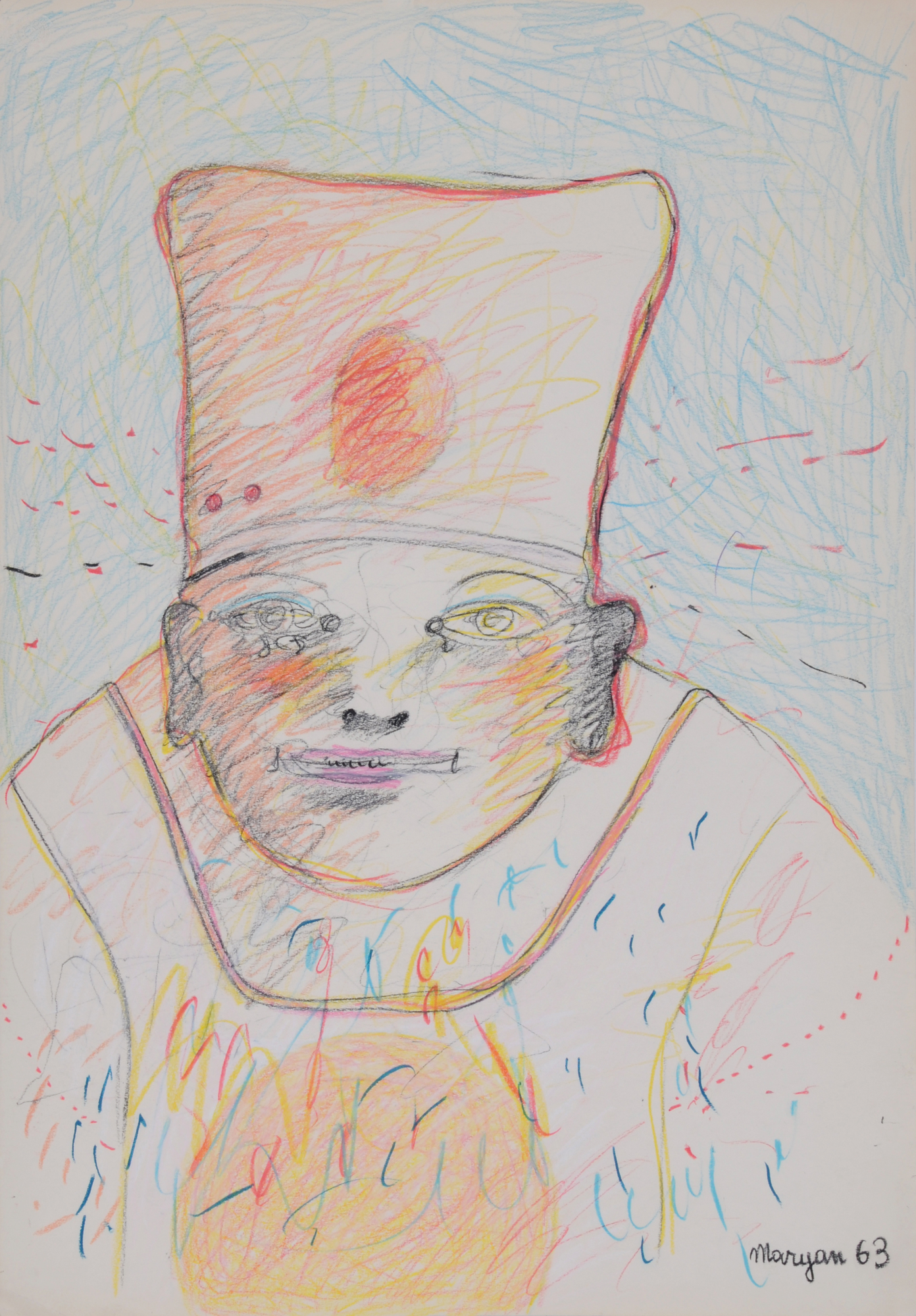 Maryan (Pinchas Burstein), 2 works: Untitled, 1959; Untitled, 1963