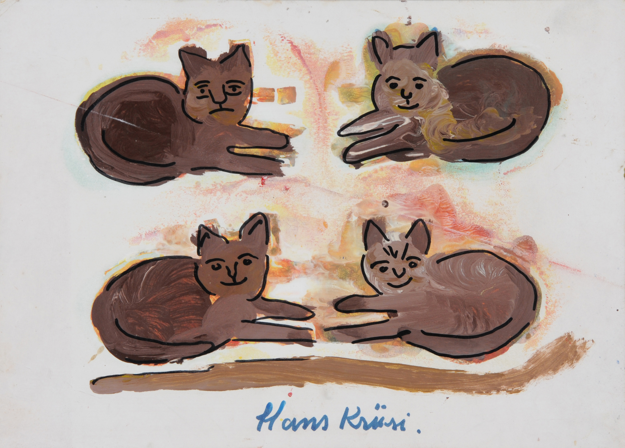 Hans Krüsi, Vier Katzen