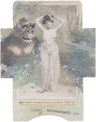 2 works from "Boyards-Serie": Les Marguerites, 1975; Druckversuch, 1973