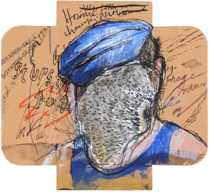 2 works from "Boyards-Serie": Homme champignon;  Untitled