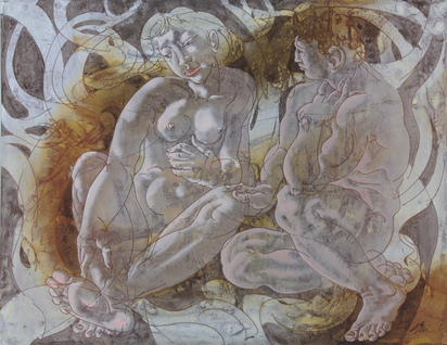 Sitzendes Liebespaar (Seated Lovers)