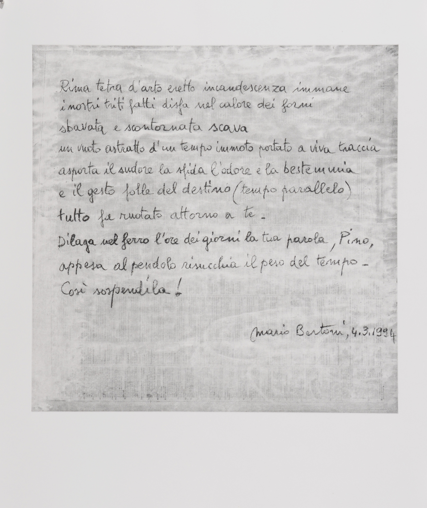 Giuseppe Spagnulo, Portfolio. Campo sospeso