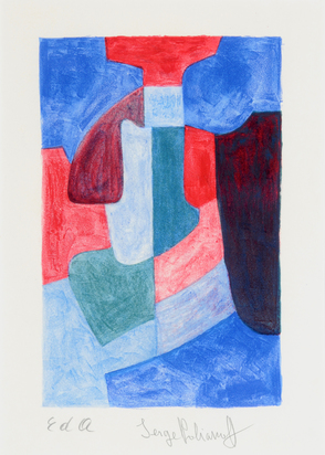 Composition bleue, verte et rouge, aus "Jean Cassou: Vingt-deux poèmes"