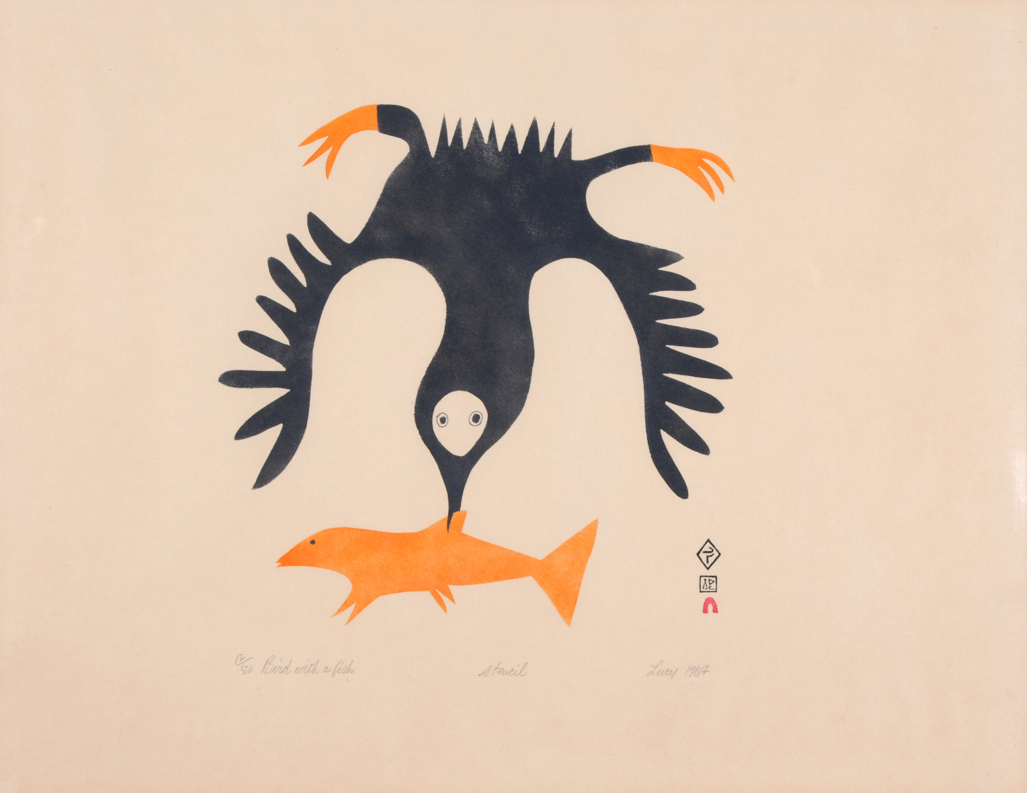 Lucy Qinnuayuak, Bird with a Fish