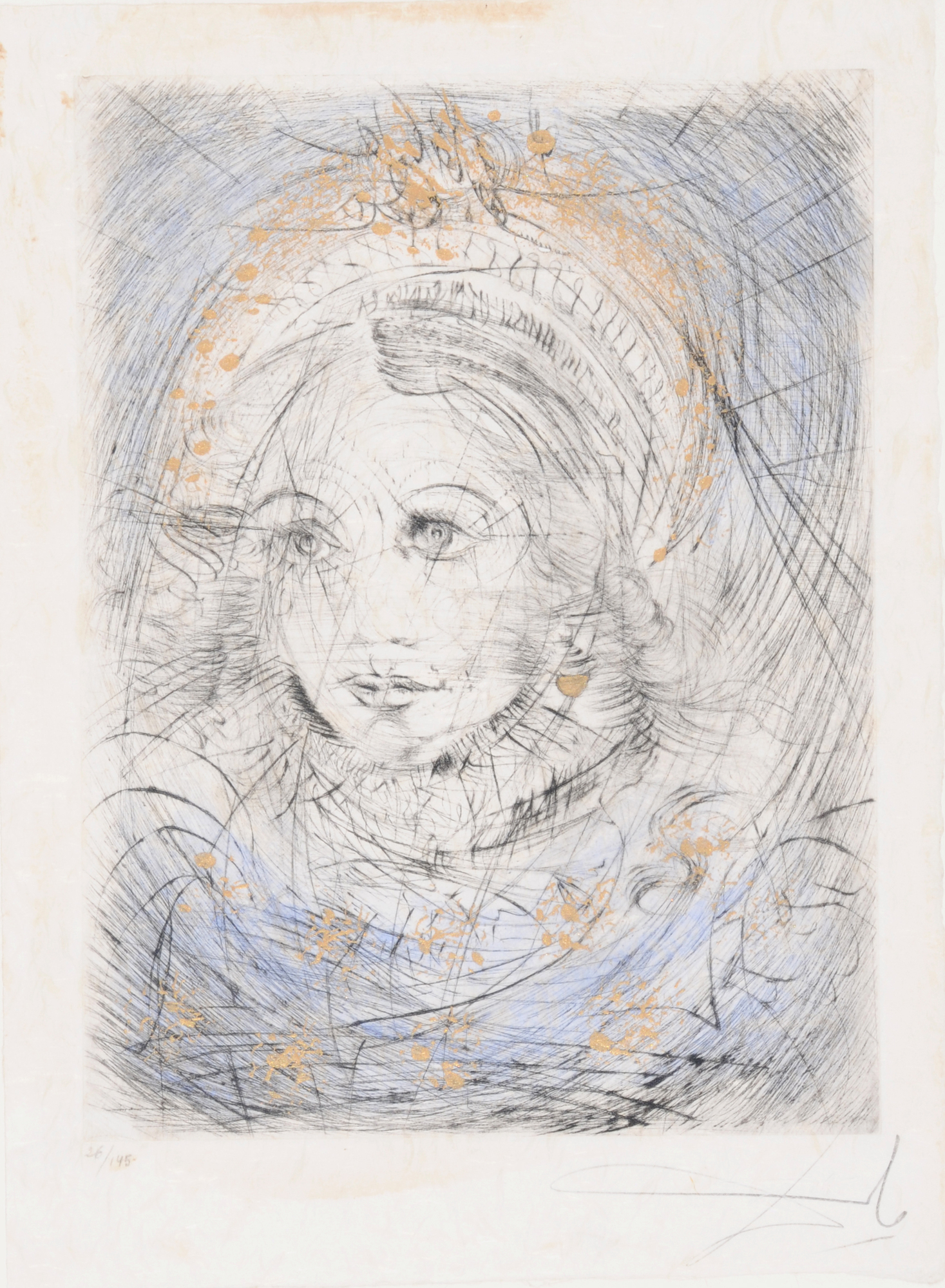 Salvador Dalí, Portrait de Marguerite, from "Faust (La nuit de Walpurgis)"