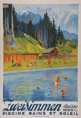 Zweisimmen - piscine - bains et soleil