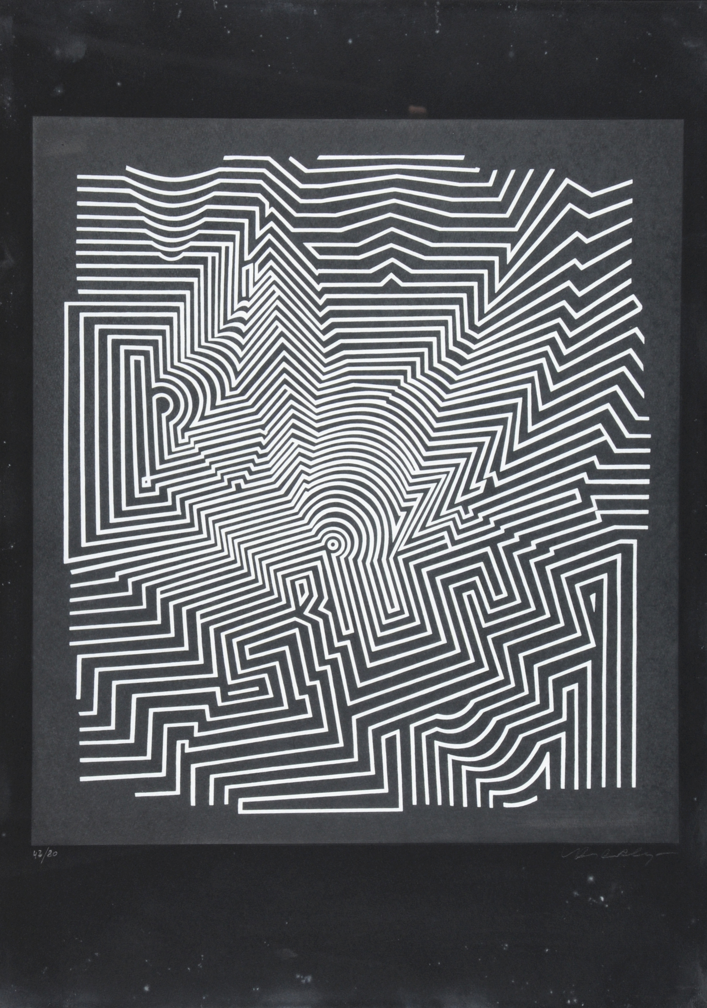 Victor Vasarely, 4 Blätter: Sans titre