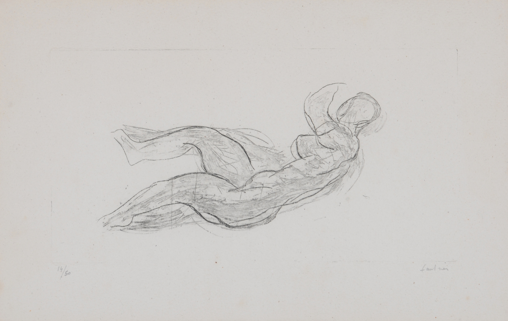 Jean Fautrier, Nu couché aux bras levés