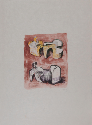 Two Monumental Reclining Figures