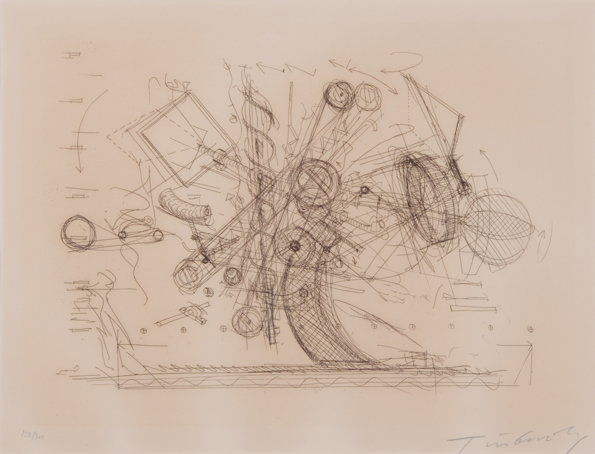 Jean Tinguely, 2 Werke: Réflexion, ca. 1970; Chaos, ca. 1972
