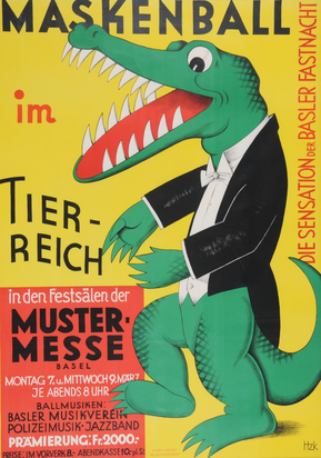 Plakat. Maskenball im Tierreich - Die Sensation der Basler Fasnacht