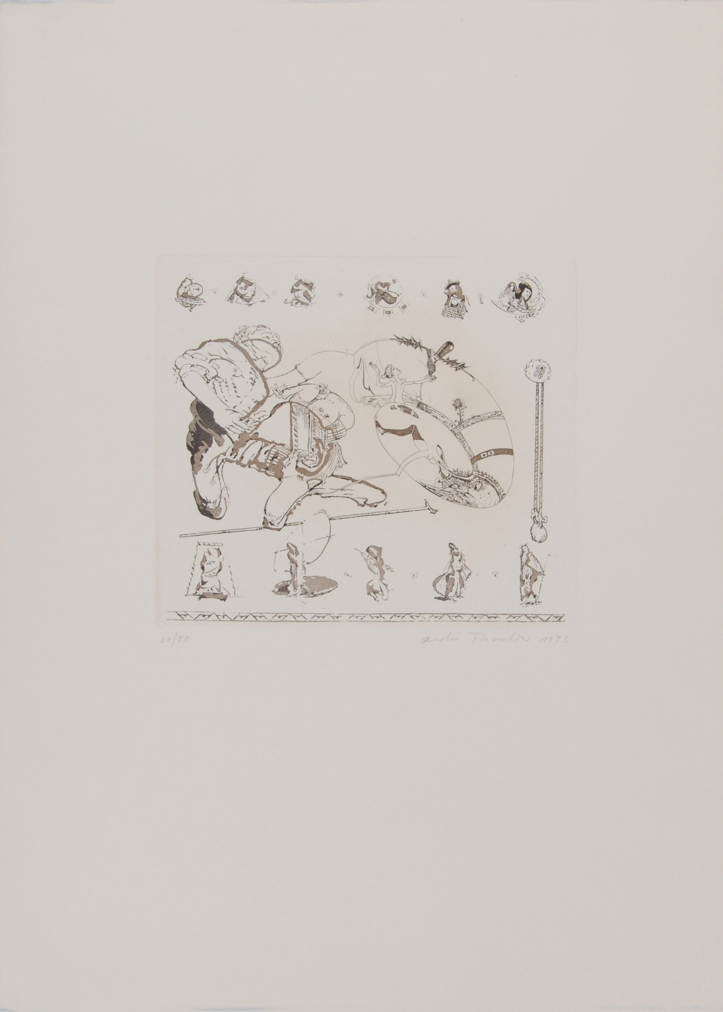 André Thomkins, 6 sheets: Untitled