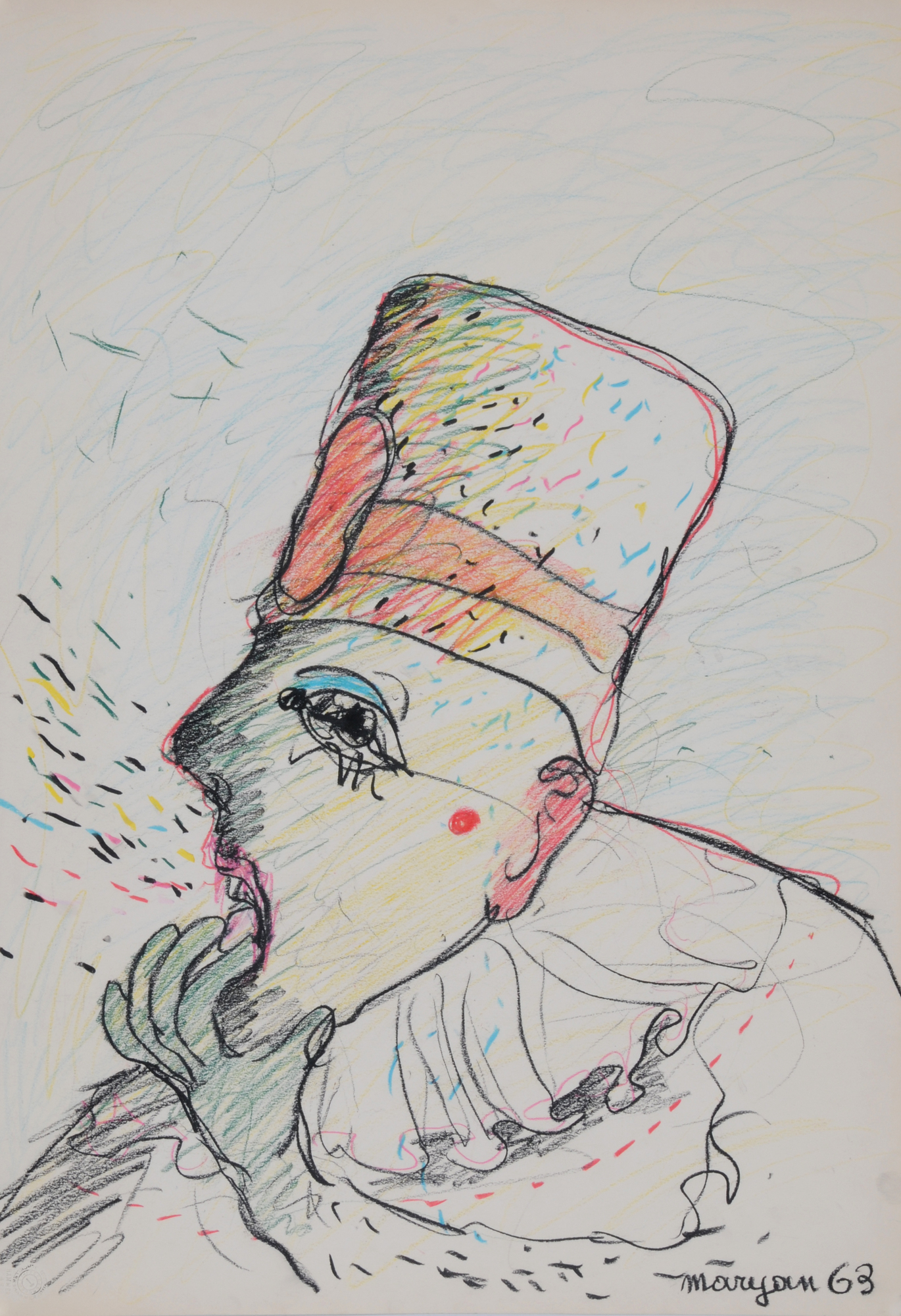 Maryan (Pinchas Burstein), 2 drawings: Untitled, 1963; Untitled, 1970