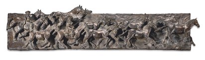Relief mit Pferden