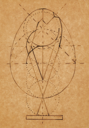 Studie für "Composition émanante de l'ovoïde"