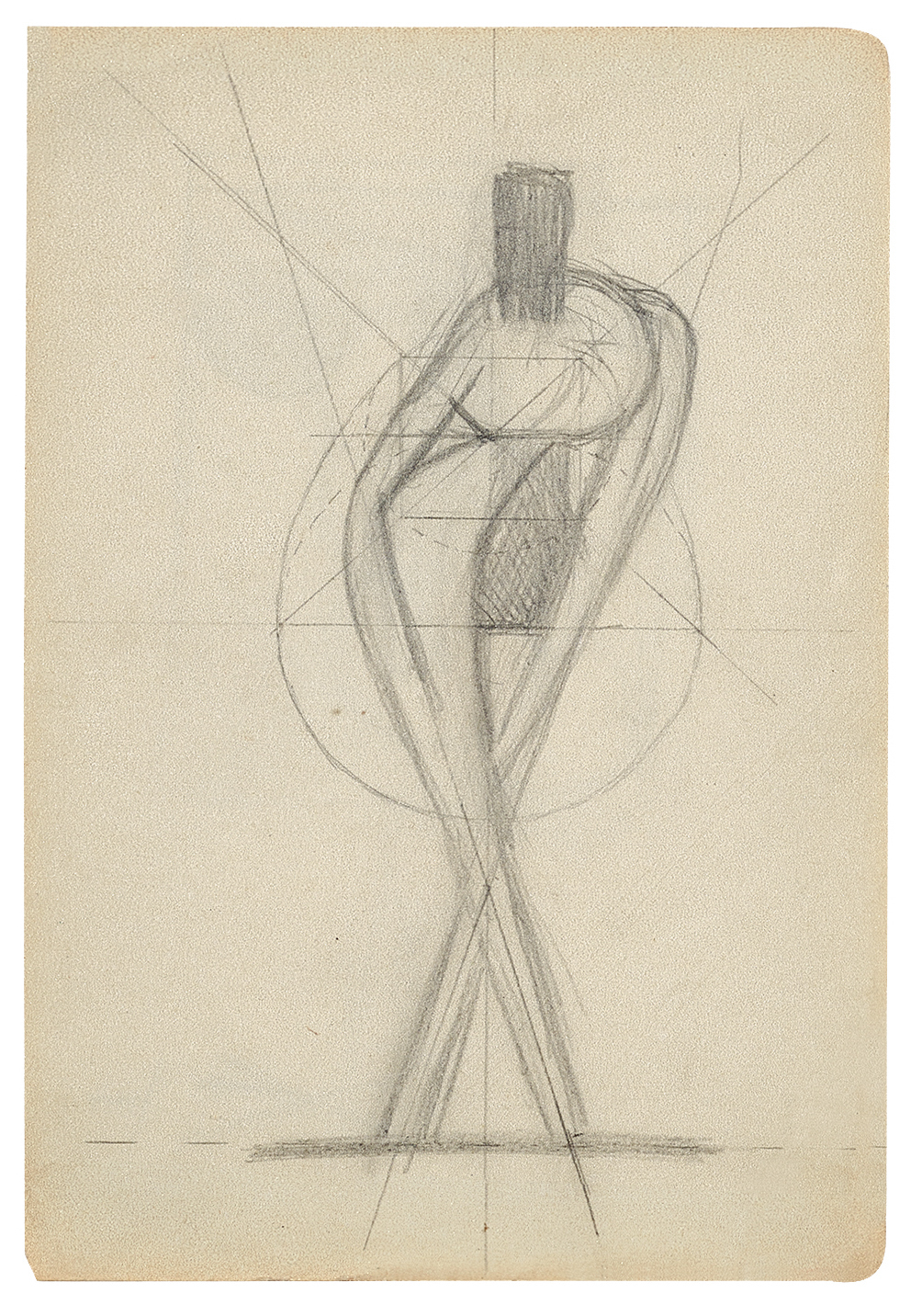 Georges Vantongerloo, Study for "Composition émanante de l'ovoïde"