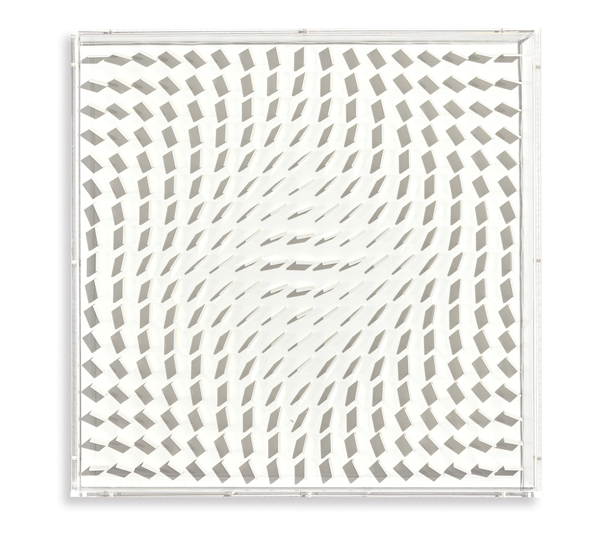 Hartmut Böhm, Quadratrelief 11, 25 Grad, from "Visuell veränderliche Struktur"