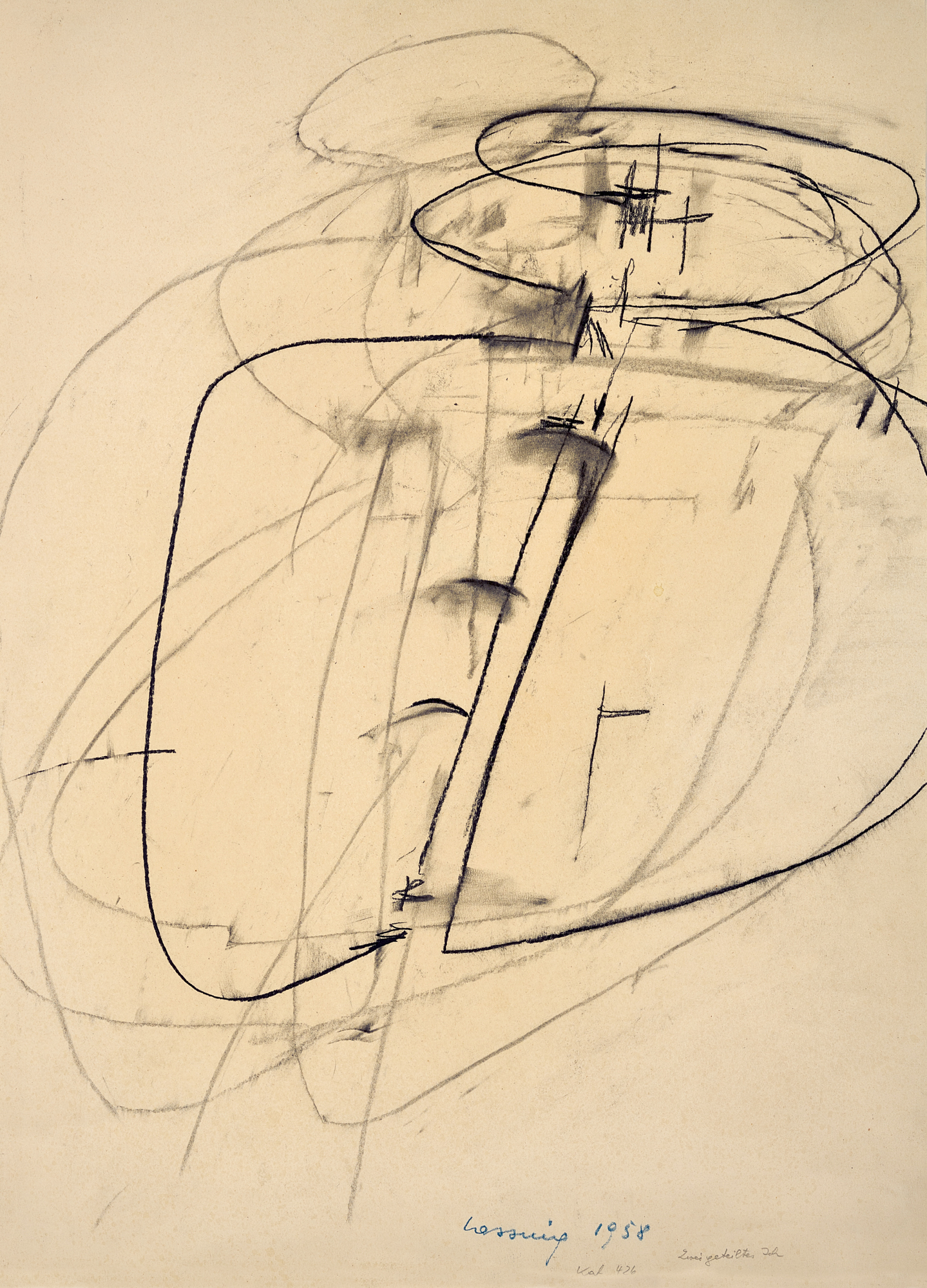 Maria Lassnig, Zweigeteiltes Ich